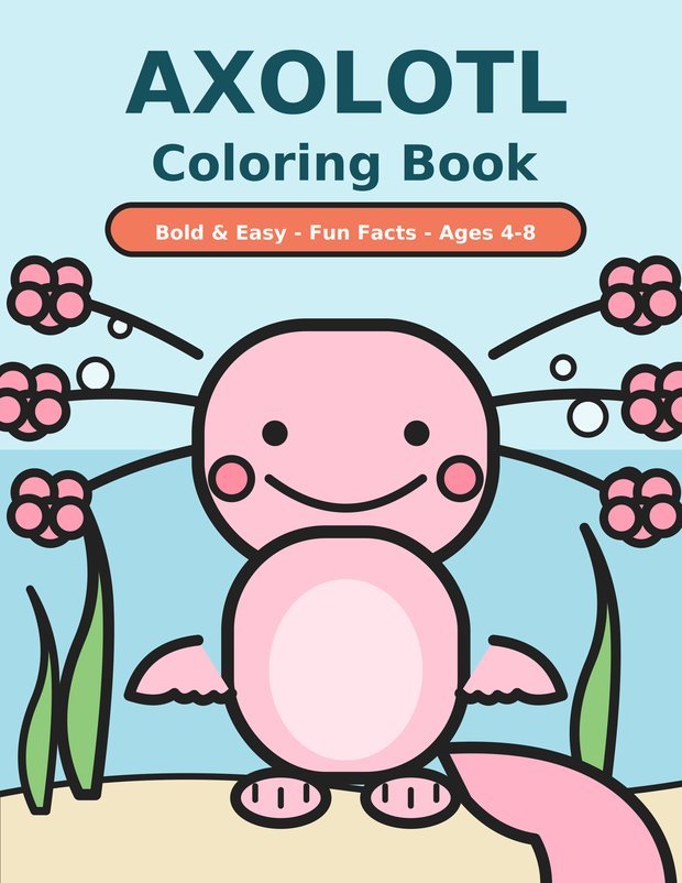 Cover of the Axolotl Coloring Book